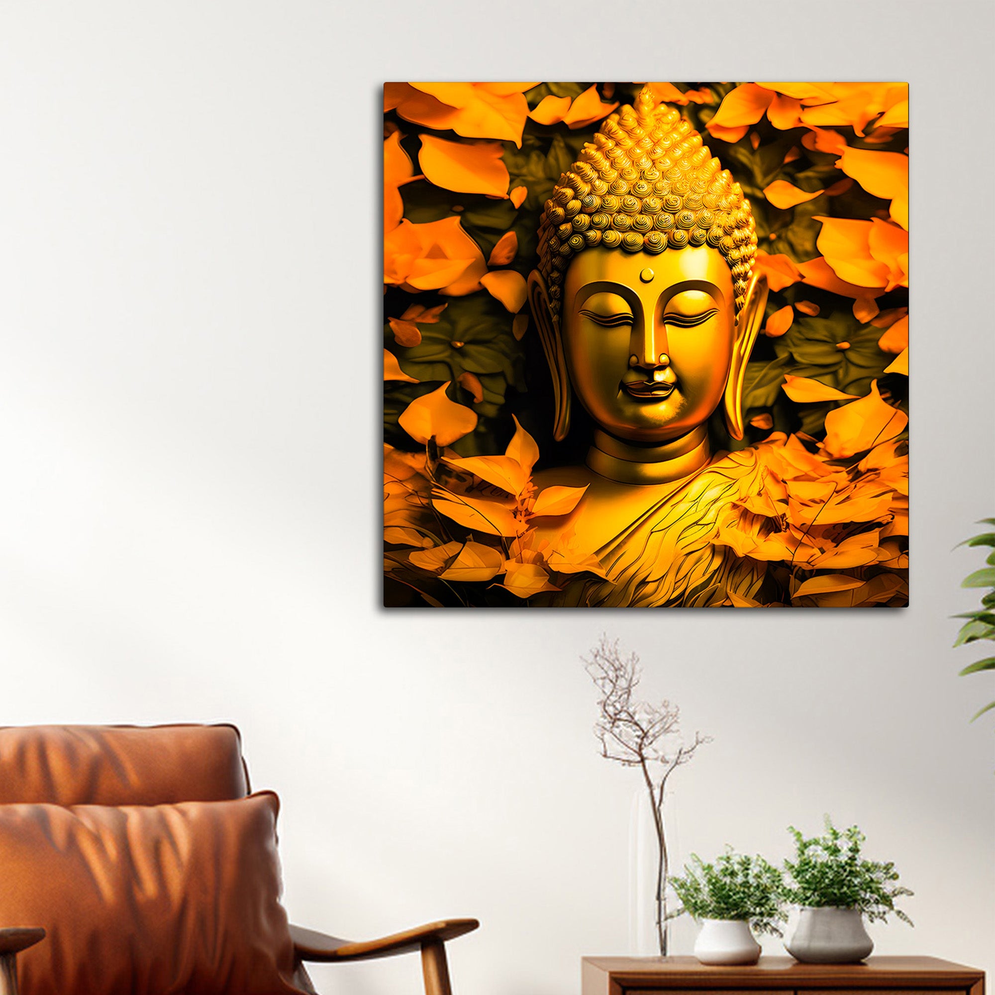 Modern Zen Buddha Canvas Painting for Home Interior