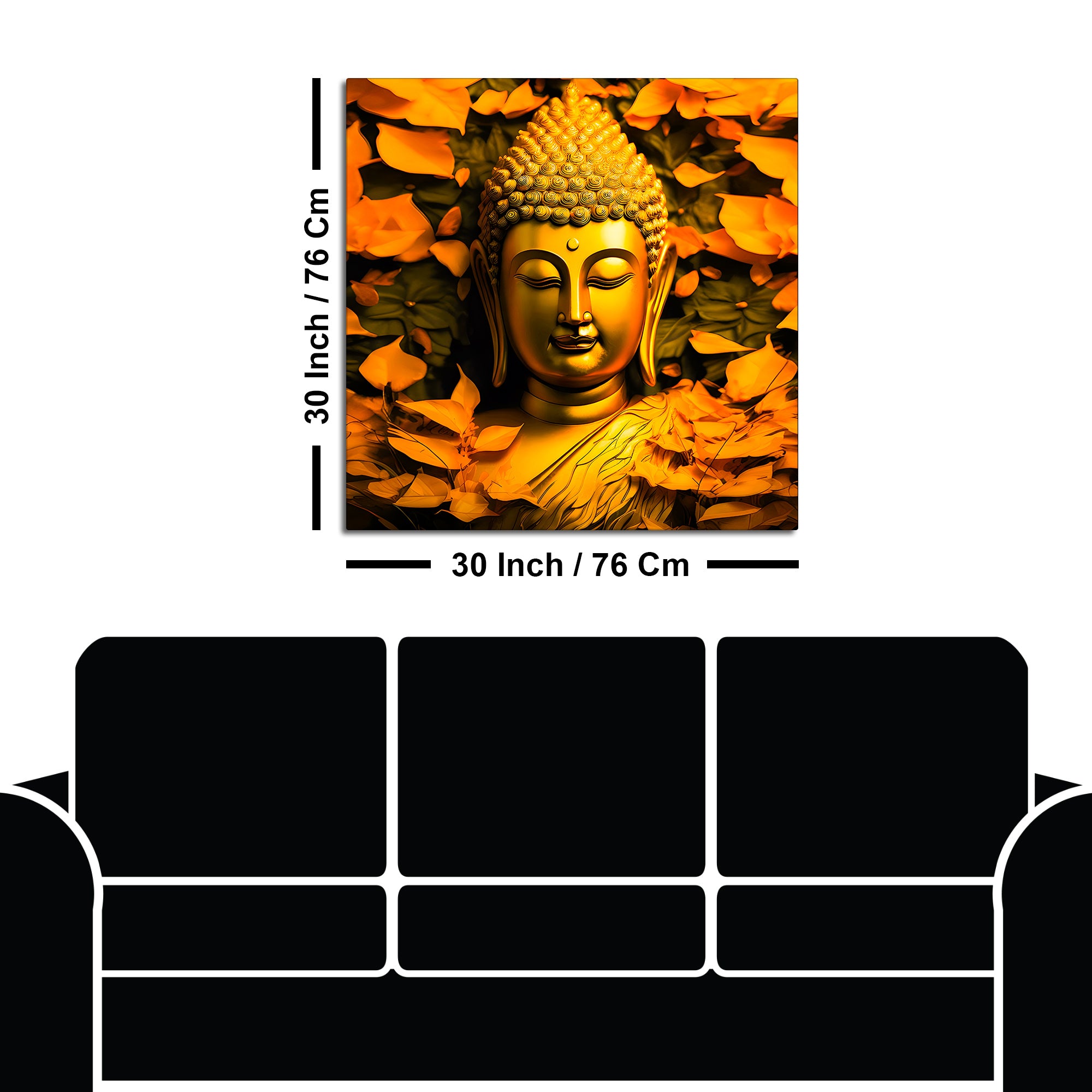 Modern Zen Buddha Canvas Painting for Home Interior