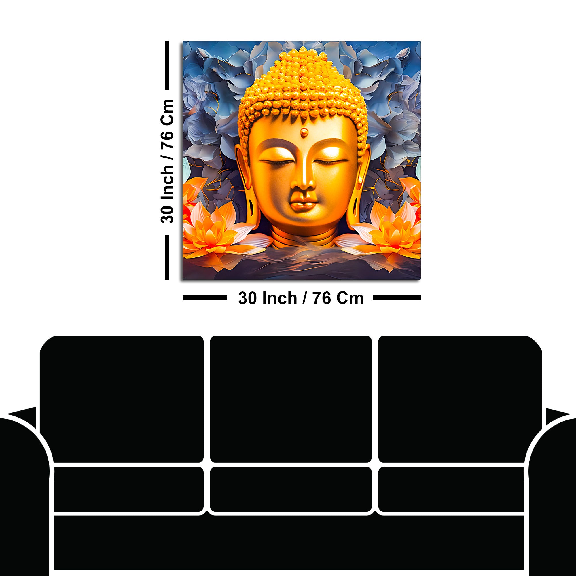 Modern Zen Buddha Wall Decor Painting for Living Room