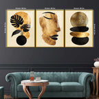 Modern Zen Elegance Acrylic Floating Frame Wall Painting Set of 3