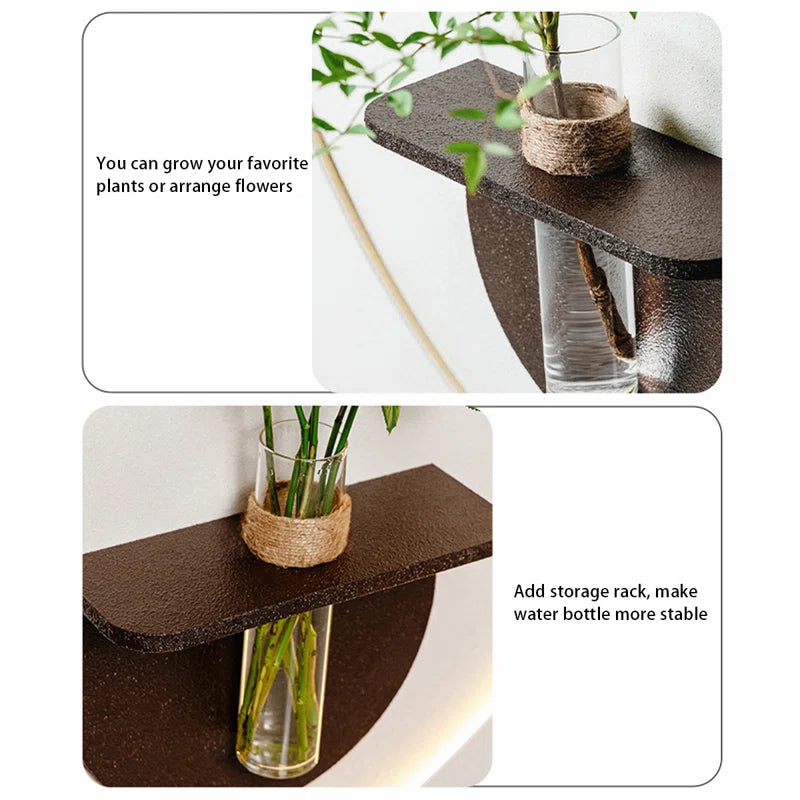 Modish Circular Glow LED Light Wall Panel with Planter for Home & Office Spaces