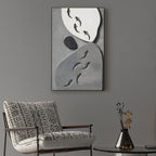 Monochrome Serenity Sculpted Koi 3D Wall Art Home Decor