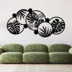 Monstera Leaves Modern Metal Wall Art Decor
