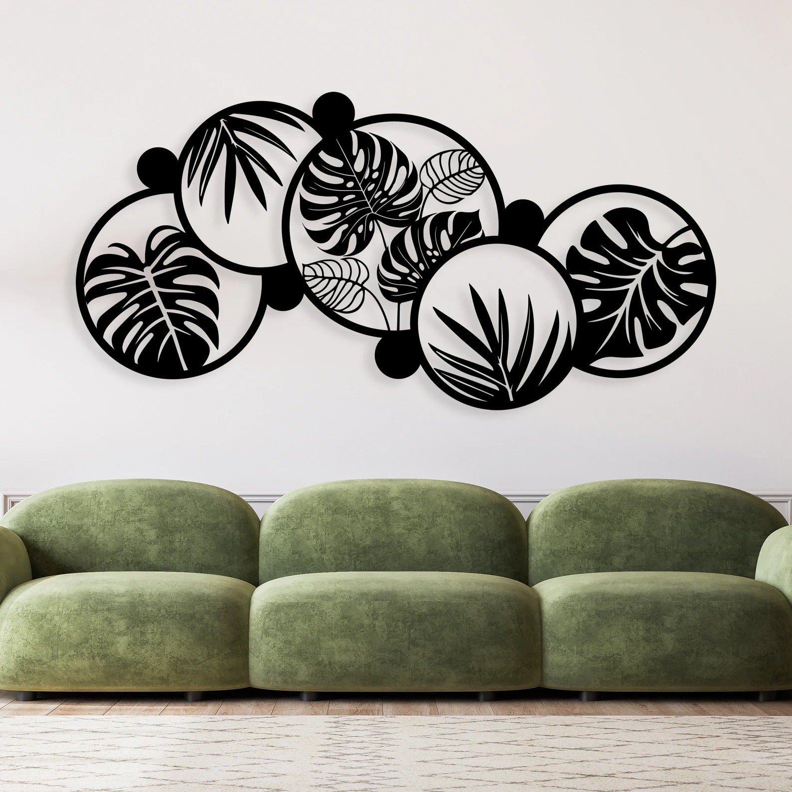 Monstera Leaves Modern Metal Wall Art Decor