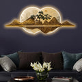 Moon & Sun Love Landscape Crystal Glass Backlit LED Wall Art