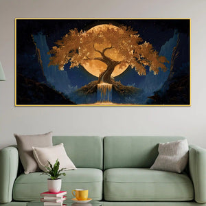 Moonlight Fantasy Abstract Canvas Painting for Home Décor