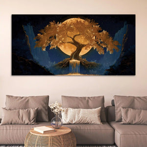 Moonlight Fantasy Abstract Canvas Painting for Home Décor