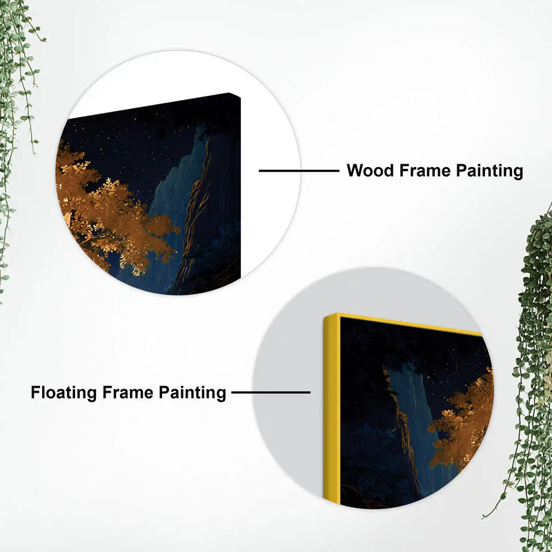 Moonlight Fantasy Abstract Canvas Painting for Home Décor