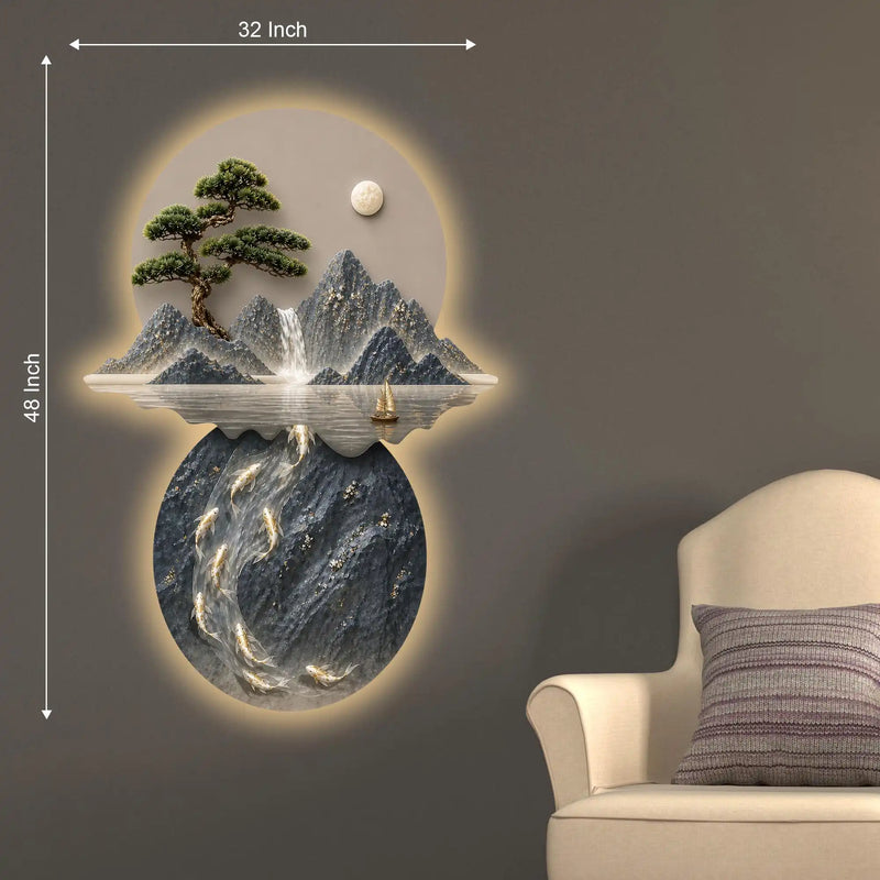 moonlit-mountain-waterfall-koi-pond-crystal-glass-backlit-led-painting
