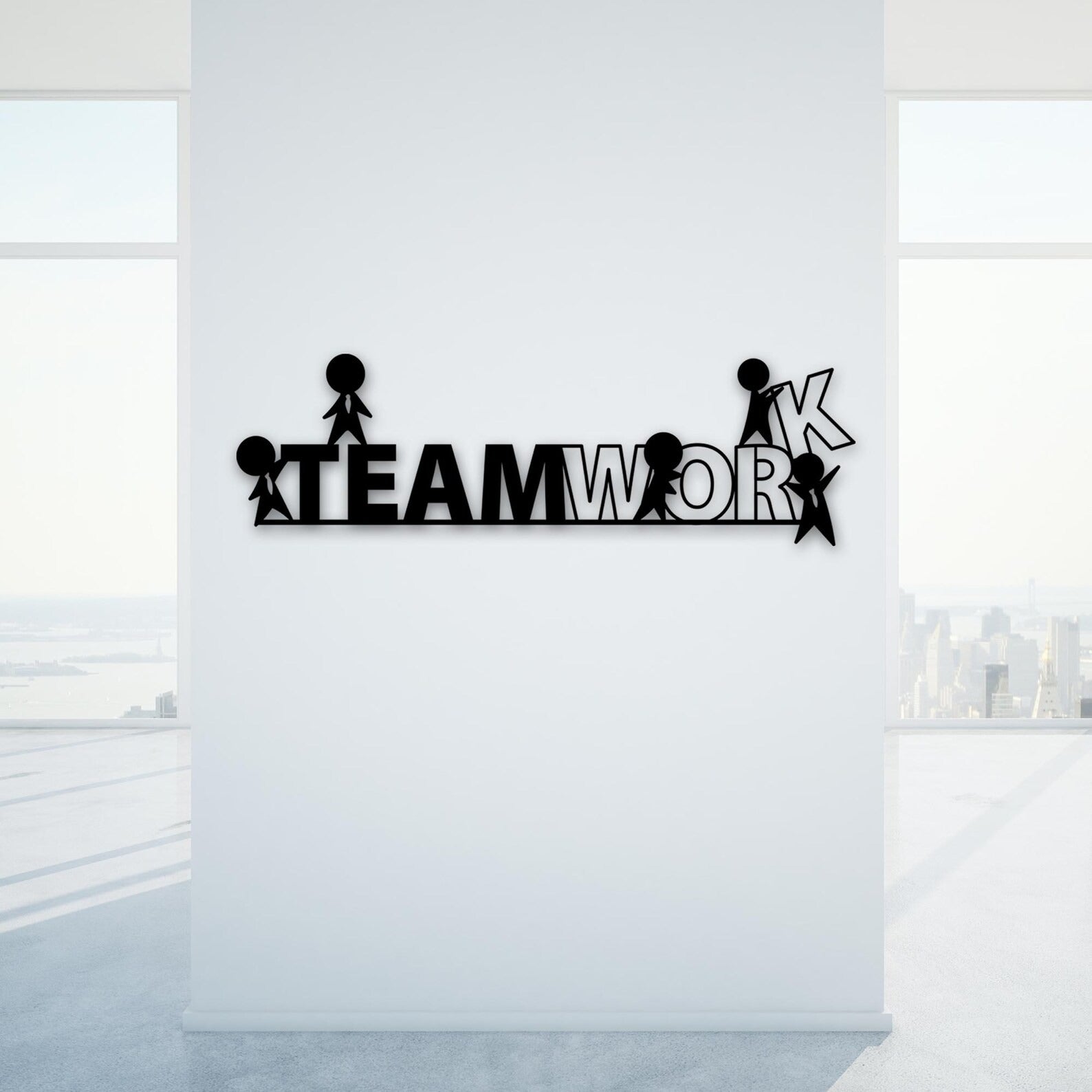 Motivation Quote Team Work Metal Art Office Wall Decor