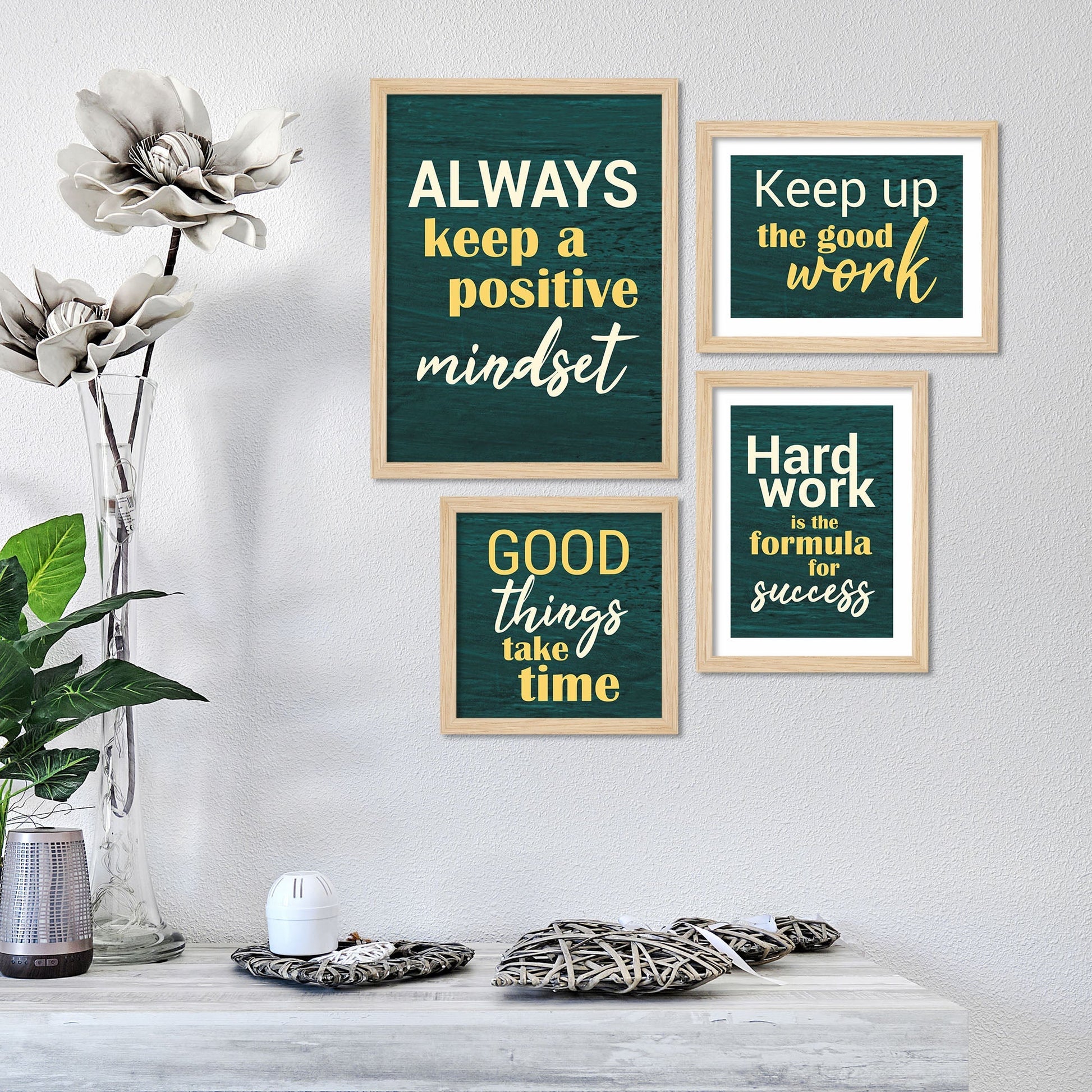 Motivational Quotes Decorative Wall Frame Set of Four