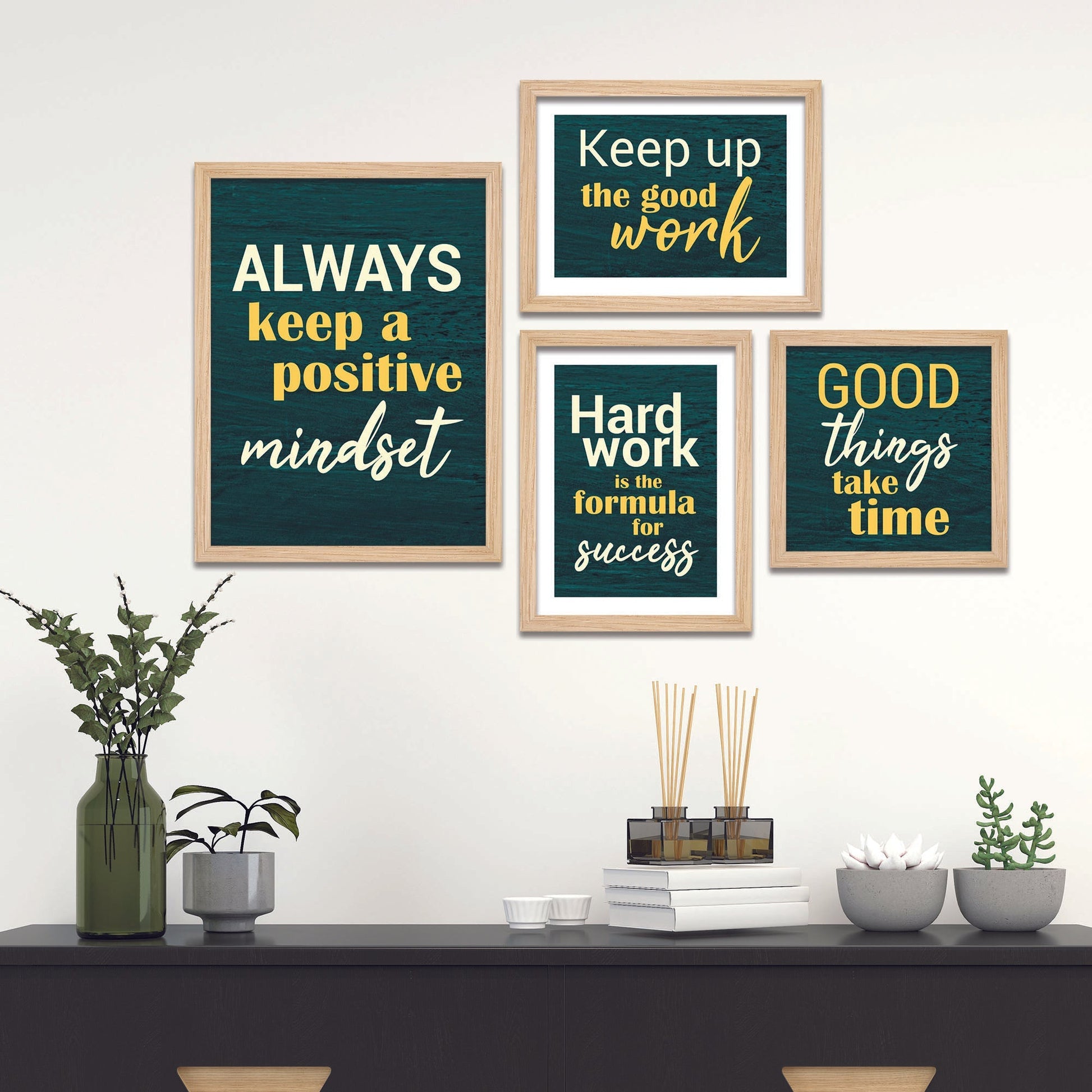 Motivational Quotes Decorative Wall Frame Set of Four