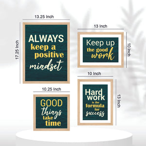 Motivational Quotes Decorative Wall Frame Set of Four