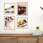 Mountain Inspired Wall Art Frame Set of 4