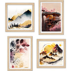 Mountain Inspired Wall Art Frame Set of 4