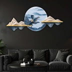 Mountains Moonlit Stallion Crystal Glass Backlit LED Painting