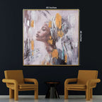 Mrembo in her Beauty Hand Painted Wall Painting with Floating Frame