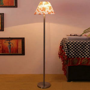 multi-color-floral-art-decorative-conical-designer-steel-floor-lamp