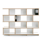 Multi-Level Wooden Bookshelf | Open Storage Rack for Living Room & Study