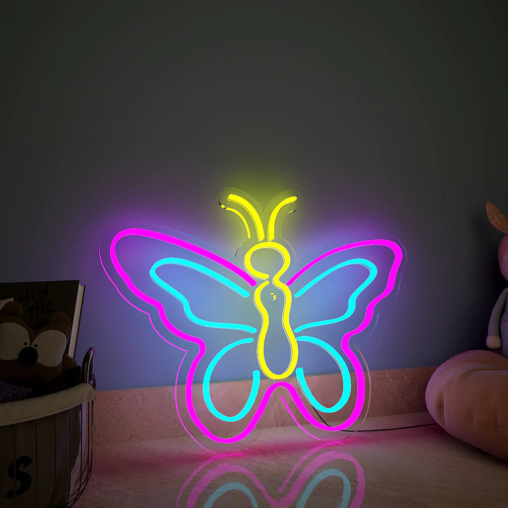 Multicolor Butterfly Design Neon LED Light