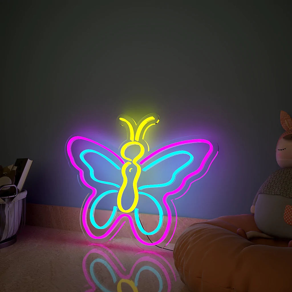 Multicolor Butterfly Design Neon LED Light