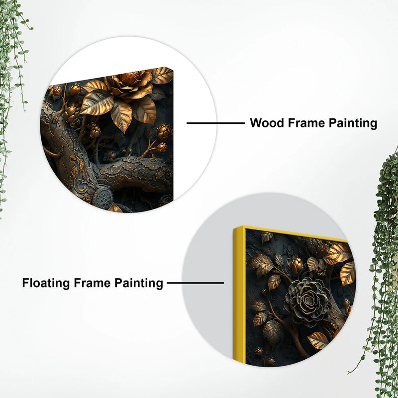 Mystic Bronze Owl in Enchanted Forest 3D Canvas Wall Painting