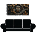 Mystic Bronze Owl in Enchanted Forest 3D Canvas Wall Painting