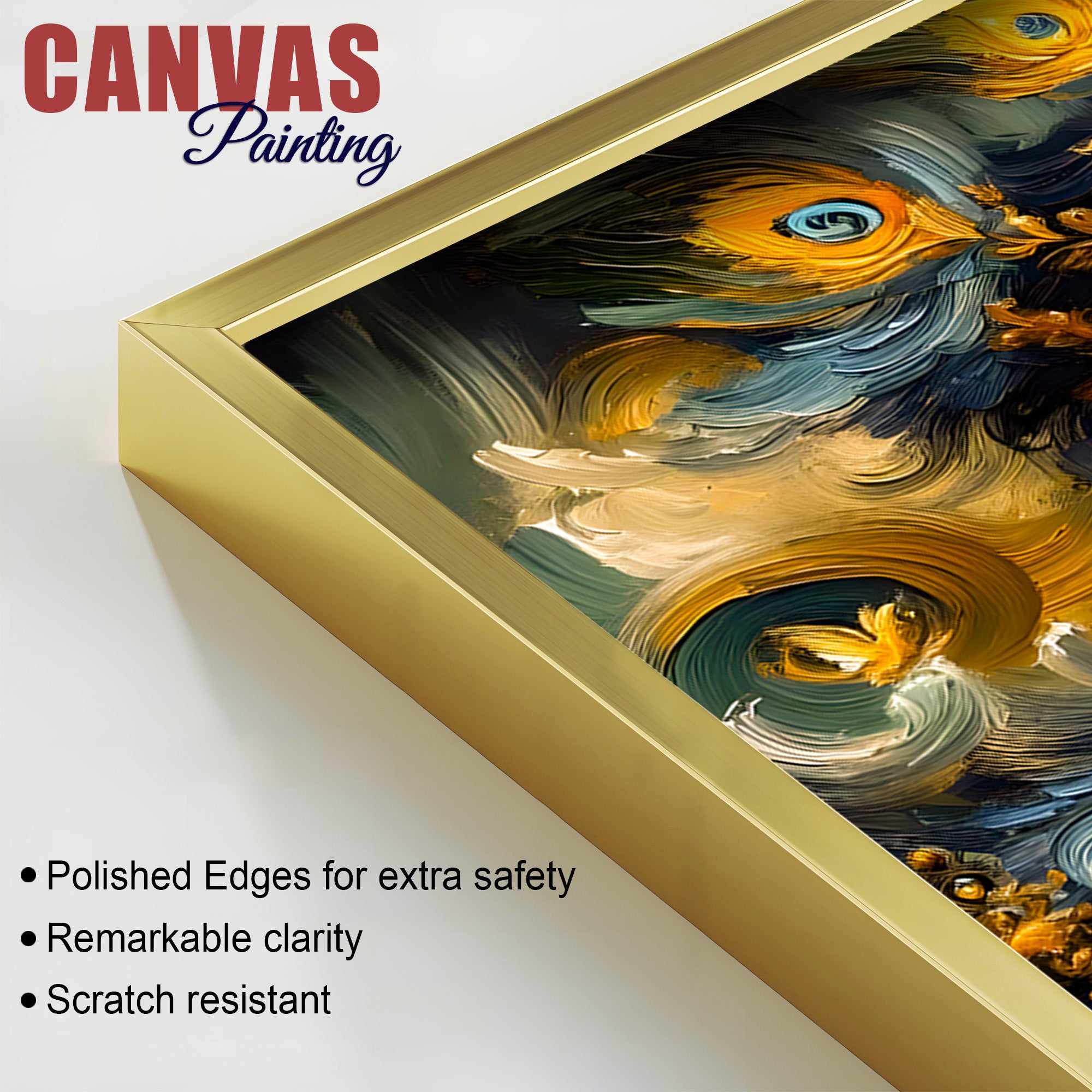 Mystic Shri Krishna Flute Theme Abstract Canvas Wall Painting