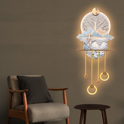 Mystic Woodland Crystal Glass Backlit LED Painting