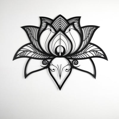 Namaste Bohemian Floral Metal Art Wall Decor