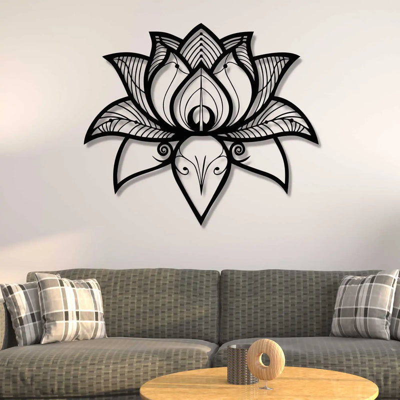 Namaste Bohemian Floral Metal Art Wall Decor