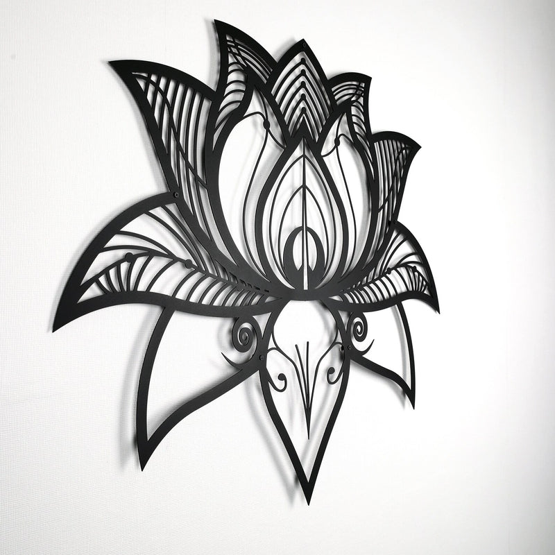 Namaste Bohemian Floral Metal Art Wall Decor