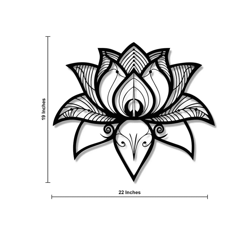 Namaste Bohemian Floral Metal Art Wall Decor