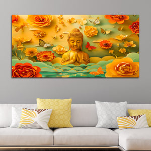 Namaste Buddha Wall Painting for Home Décor