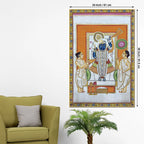 Nathdwara Pichwai Shrinath Ji Krishna Temple Scene Canvas Wall Painting