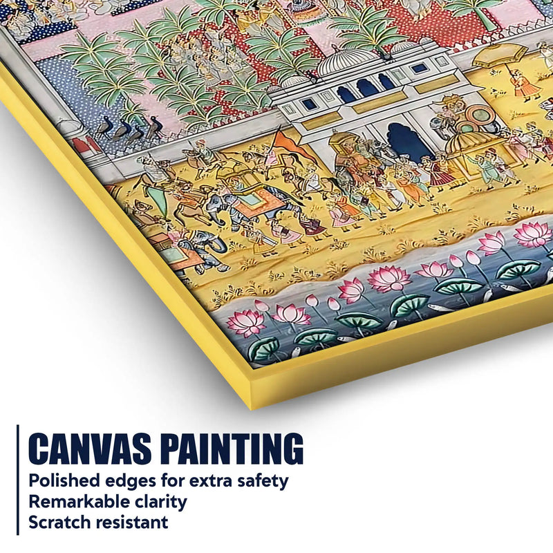Nathdwara Shri Krishna Festival Celebration Spiritual Canvas Wall Painting