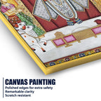 Nathdwara Shrinath Ji Krishna with Devotees and Cow Pichwai Canvas Wall Painting