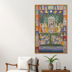 Nathdwara Shrinathji Krishna Devotional Canvas Wall Painting