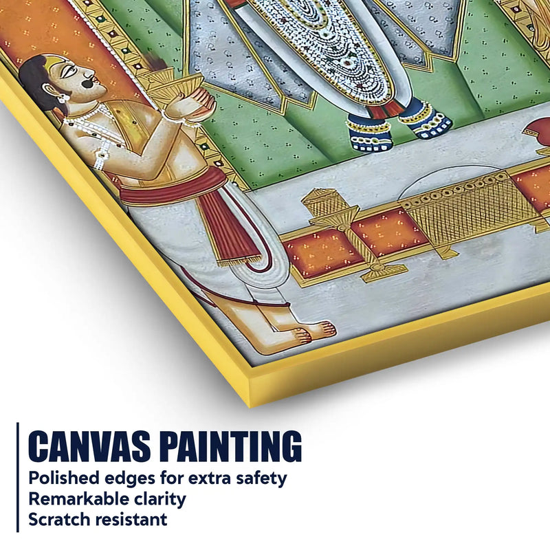 Nathdwara Shrinathji Krishna Devotional Canvas Wall Painting