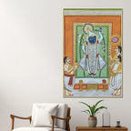 Nathdwara Shrinathji Krishna Devotional Canvas Wall Painting