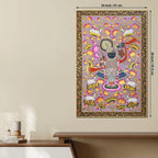 Nathdwara Shrinathji Lotus Tree Pichwai Canvas Wall Painting