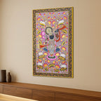 Nathdwara Shrinathji Lotus Tree Pichwai Canvas Wall Painting