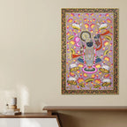 Nathdwara Shrinathji Lotus Tree Pichwai Canvas Wall Painting