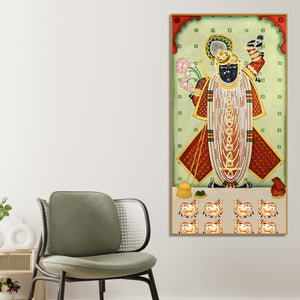 Nathdwara Shrinathji Pichwai Canvas Wall Painting | Indian Religious Wall Décor Art