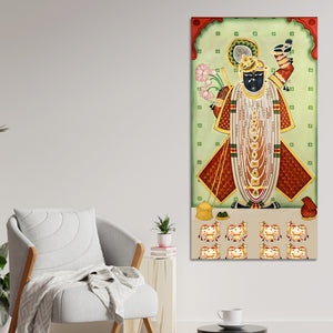 Nathdwara Shrinathji Pichwai Canvas Wall Painting | Indian Religious Wall Décor Art