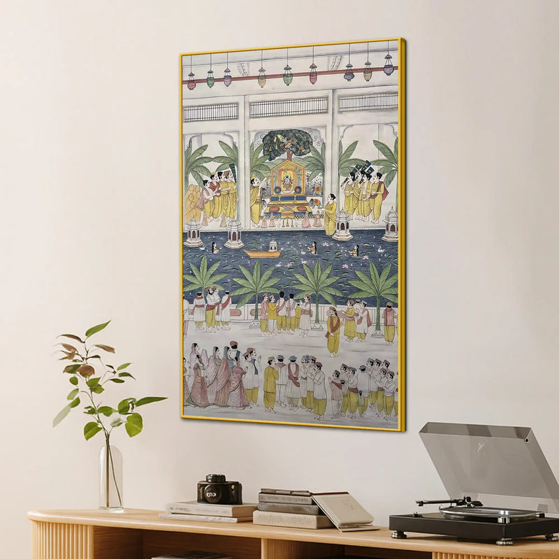 Nathdwara Shrinathji Temple Festival Pichwai Canvas Wall Painting