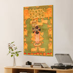 Nathdwara Style Shrinath Ji Cow Leela Canvas Wall Painting