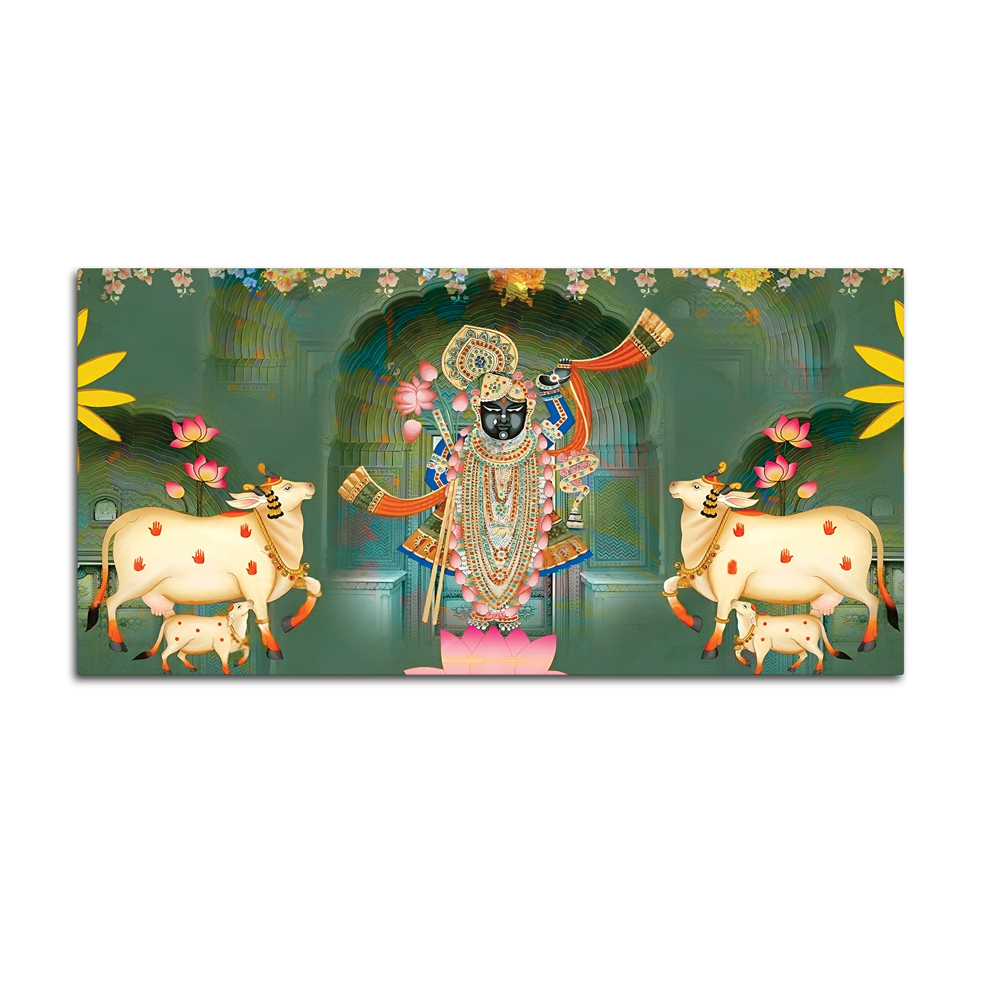 Nathdwara Style Shrinathji Pichwai Canvas Wall Painting