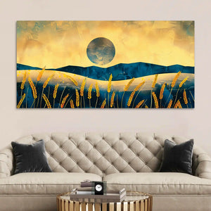 Nature Abstract Wheat Field Canvas Wall Painting