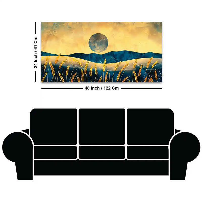 Nature Abstract Wheat Field Canvas Wall Painting